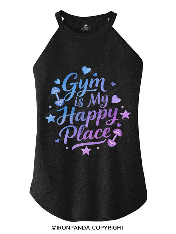 Gym is my happy place ROCKER COTTON TANK