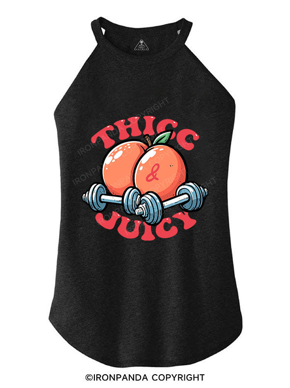 THICC AND JUICY TRI ROCKER COTTON TANK