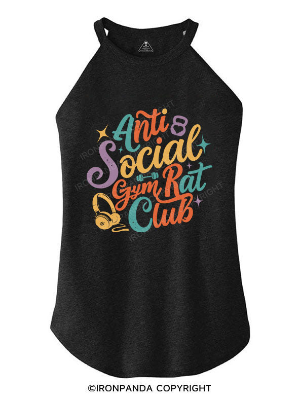 Anti Social Gym Rat Club TRI ROCKER COTTON TANK