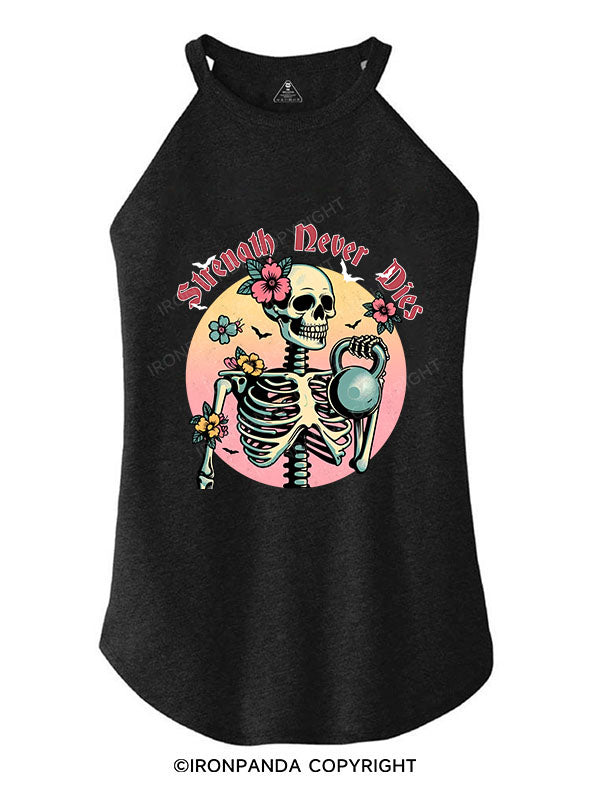 Strength Never Dies TRI ROCKER COTTON TANK