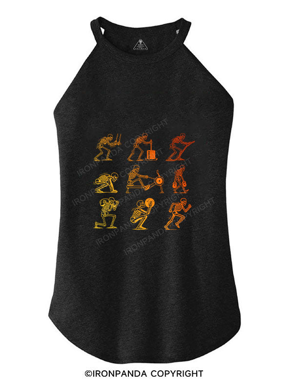 BONE BY BONE, REP BY REP TRI ROCKER COTTON TANK