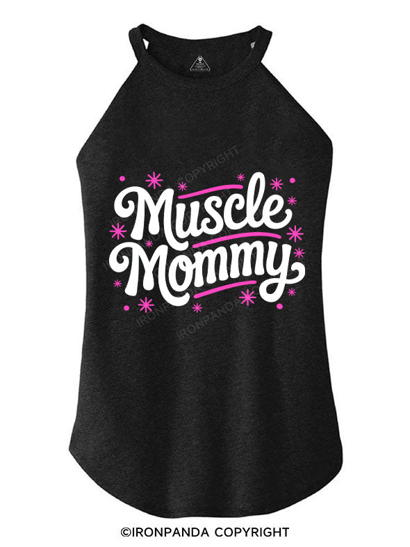 MUSCLE Mom  TRI ROCKER COTTON TANK