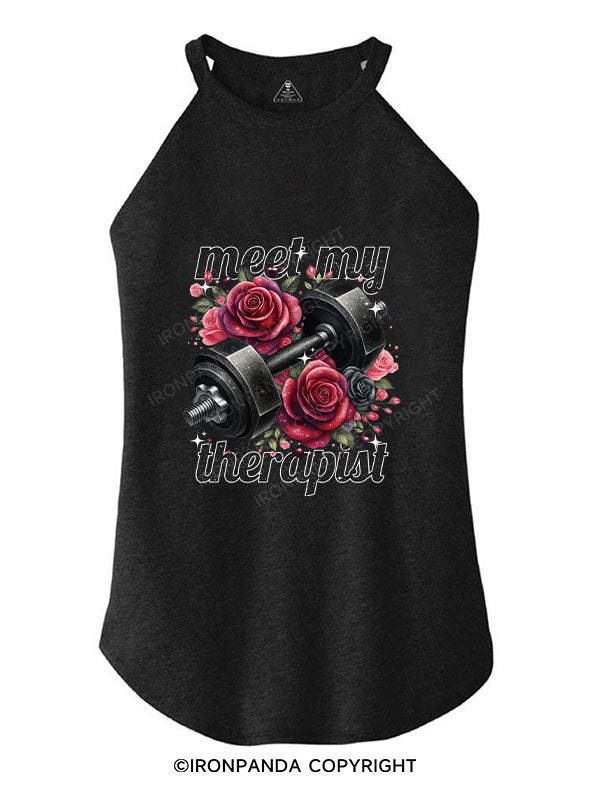 MEET MY THERAPIST TRI ROCKER COTTON TANK