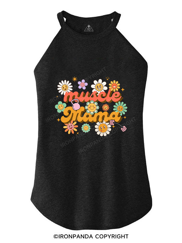 MUSCLE MAMA TRI ROCKER COTTON TANK