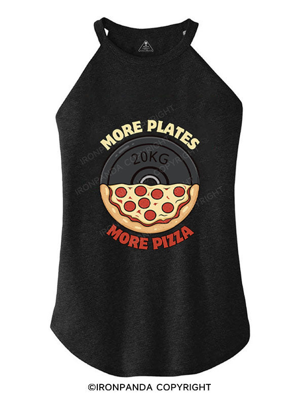 MORE PLATES MORE PIZZA ROCKER COTTON TANK