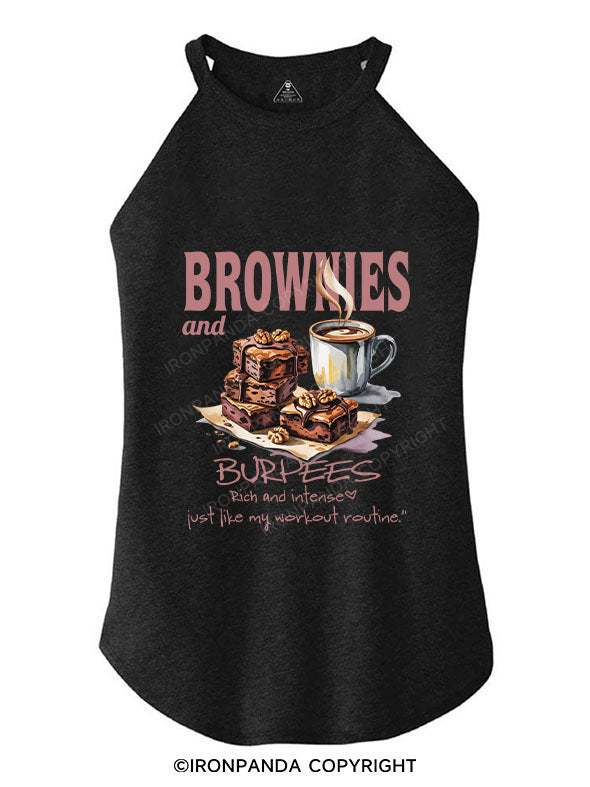 BROWNIES AND BURPEES TRI ROCKER COTTON TANK