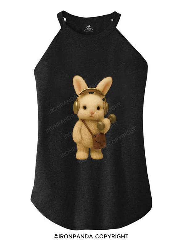 MUSCLE BUNNY MUSIC TRI ROCKER COTTON TANK