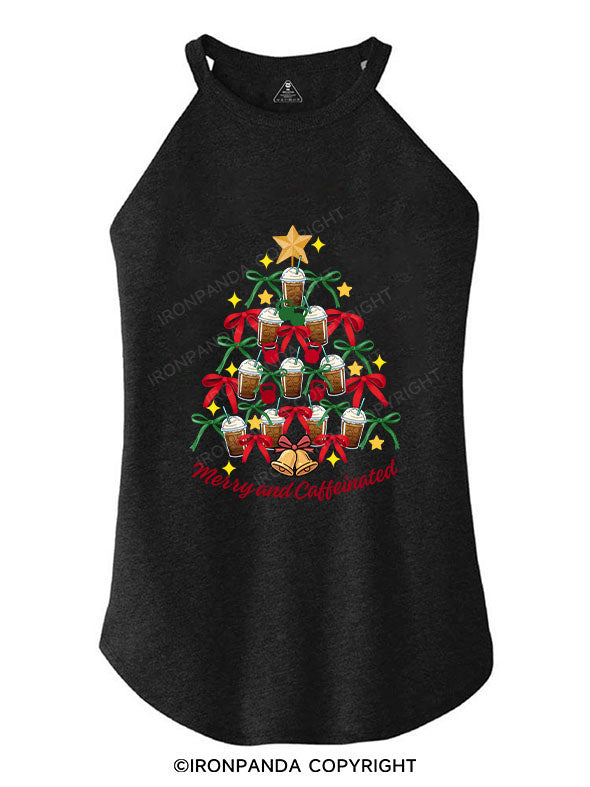 MERRY AND CAFFEINATED ROCKER COTTON TANK