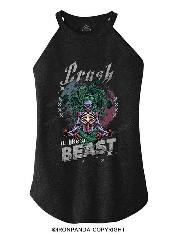 CRUSH IT LIKE A BEAST TRI ROCKER COTTON TANK