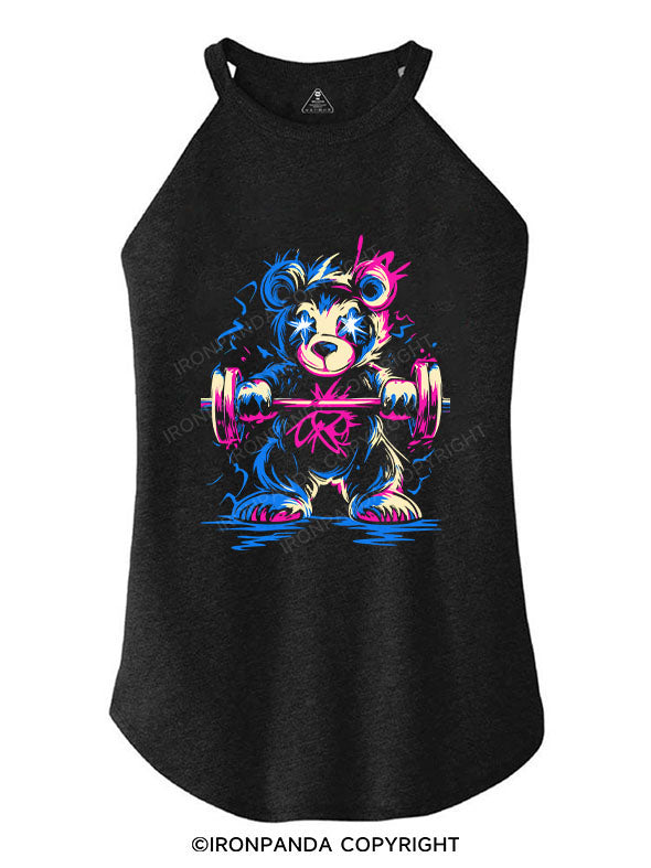 BEAR GAINS TRI ROCKER COTTON TANK