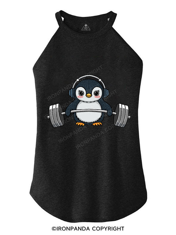 SWOLE & SOUNDTRACKED TRI ROCKER COTTON TANK