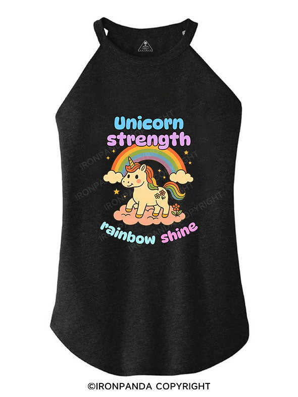 UNICORN STRENGTH RAINBOW SHINE TRI ROCKER COTTON TANK