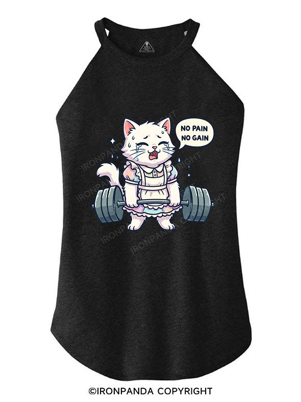 NO PAIN, NO GAIN ROCKER COTTON TANK