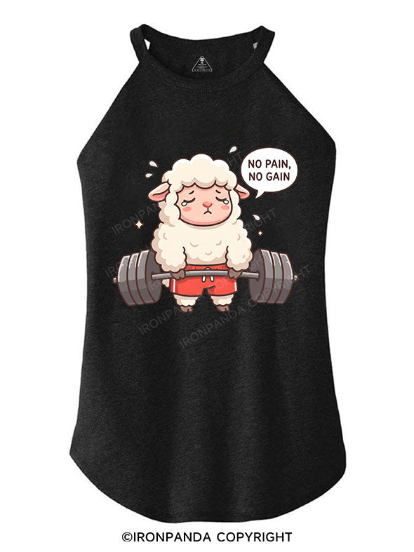 NO PAIN, NO GAIN ROCKER COTTON TANK