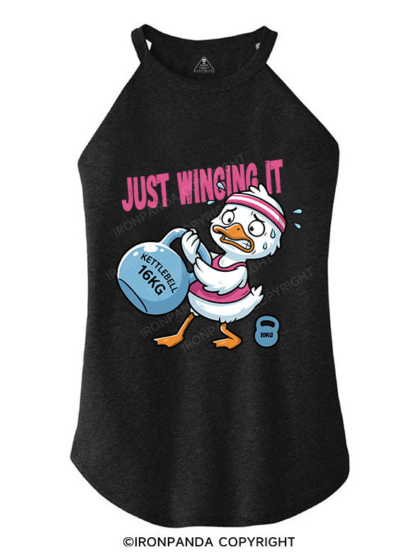 JUST WINGING IT ROCKER COTTON TANK