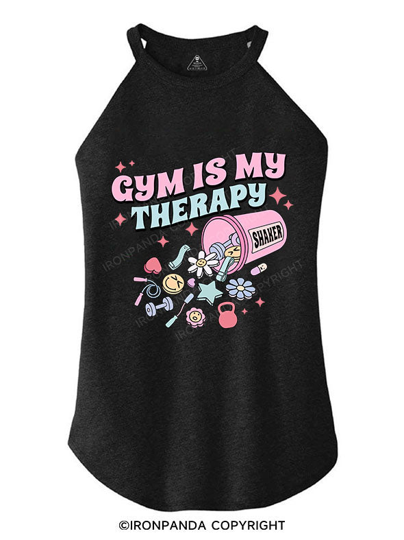 GYM IS MY THERAPY ROCKER COTTON TANK