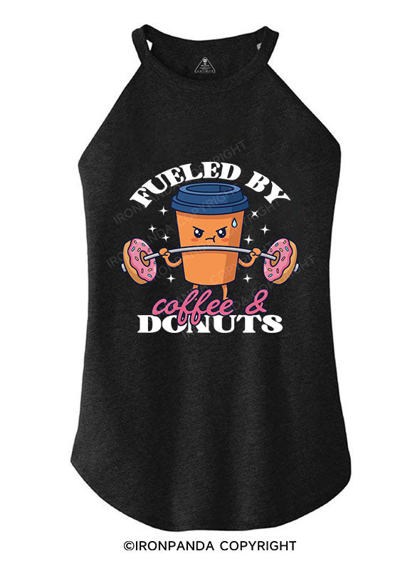 FUELED BY COFFEE & DONUTS ROCKER COTTON TANK