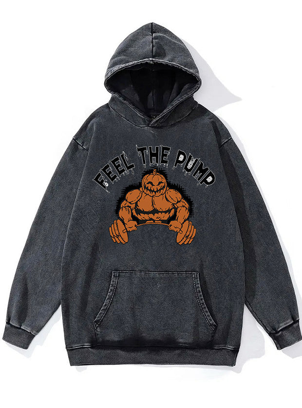 Feel the Pump Washed Gym Hoodie