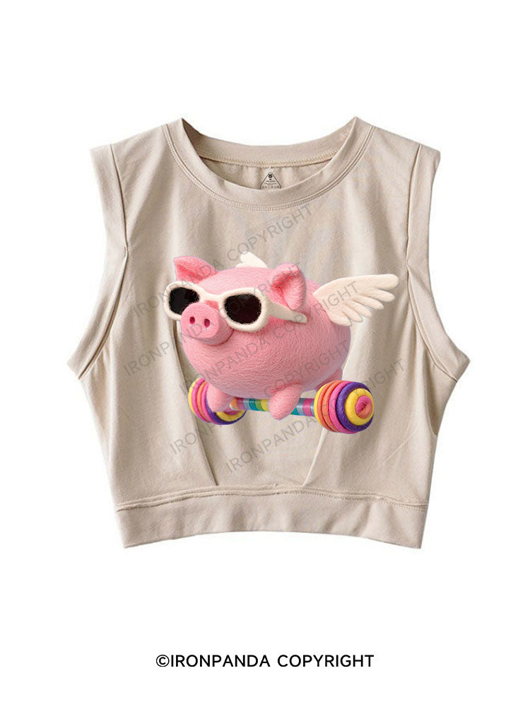 LIFT HIGH, FLY HIGHER SLEEVELESS CROP TOPS