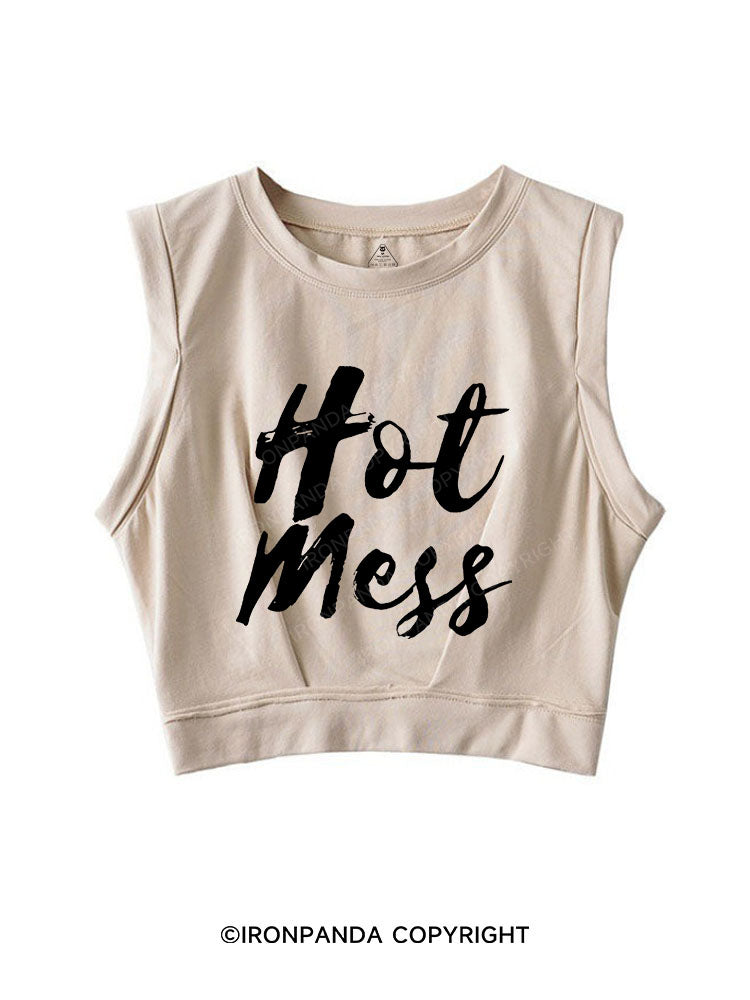 HOT MESS Sleeveless Crop Tops