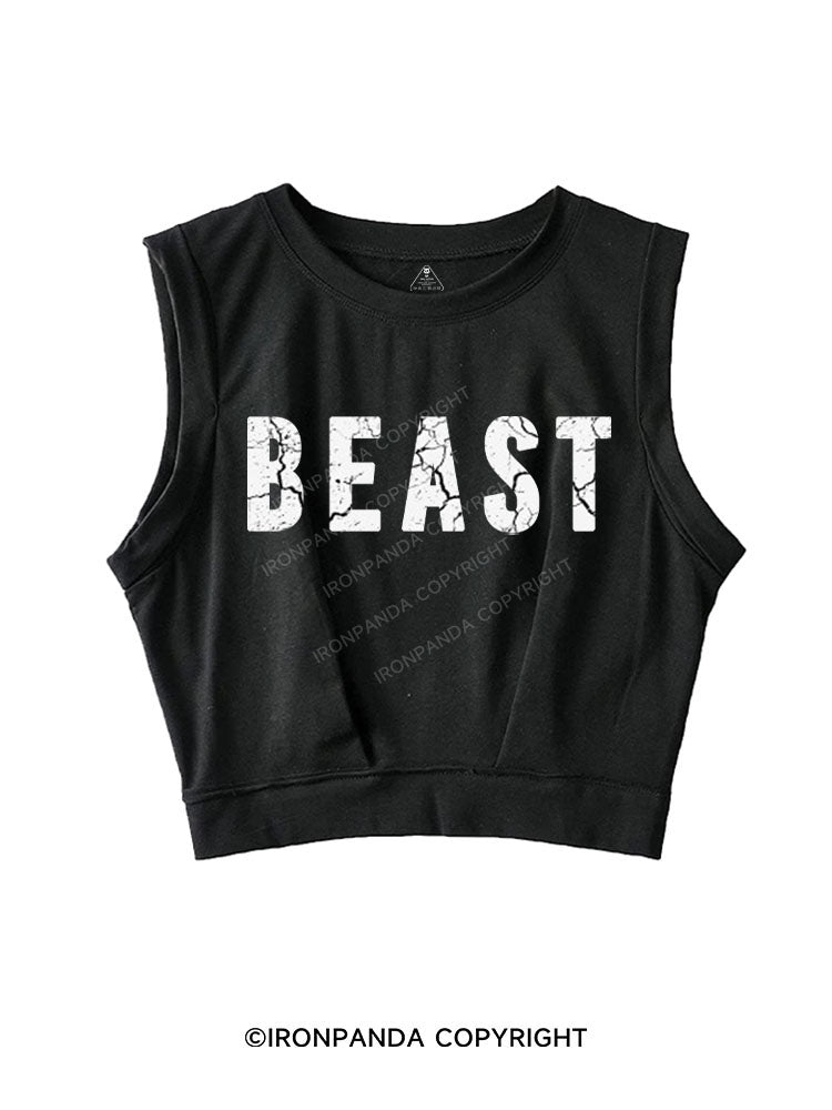 BEAST SLEEVELESS CROP TOPS