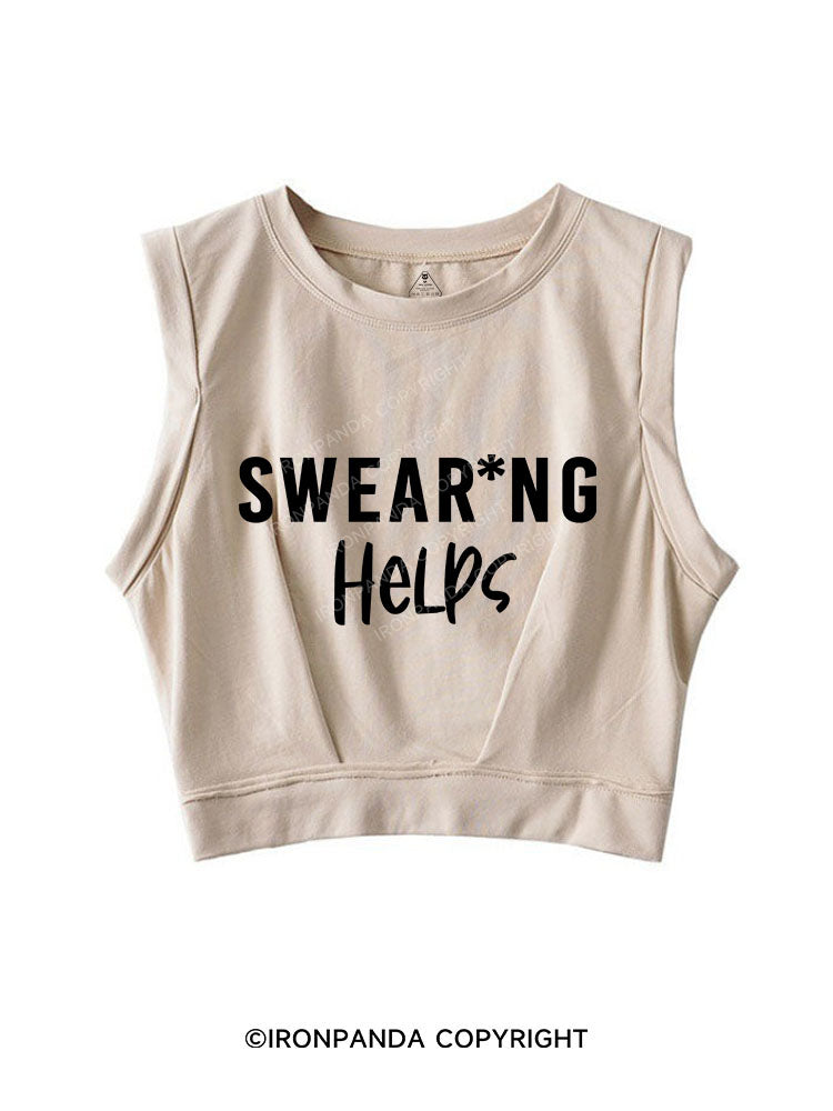 SWEAR*NG HELPS Sleeveless Crop Tops