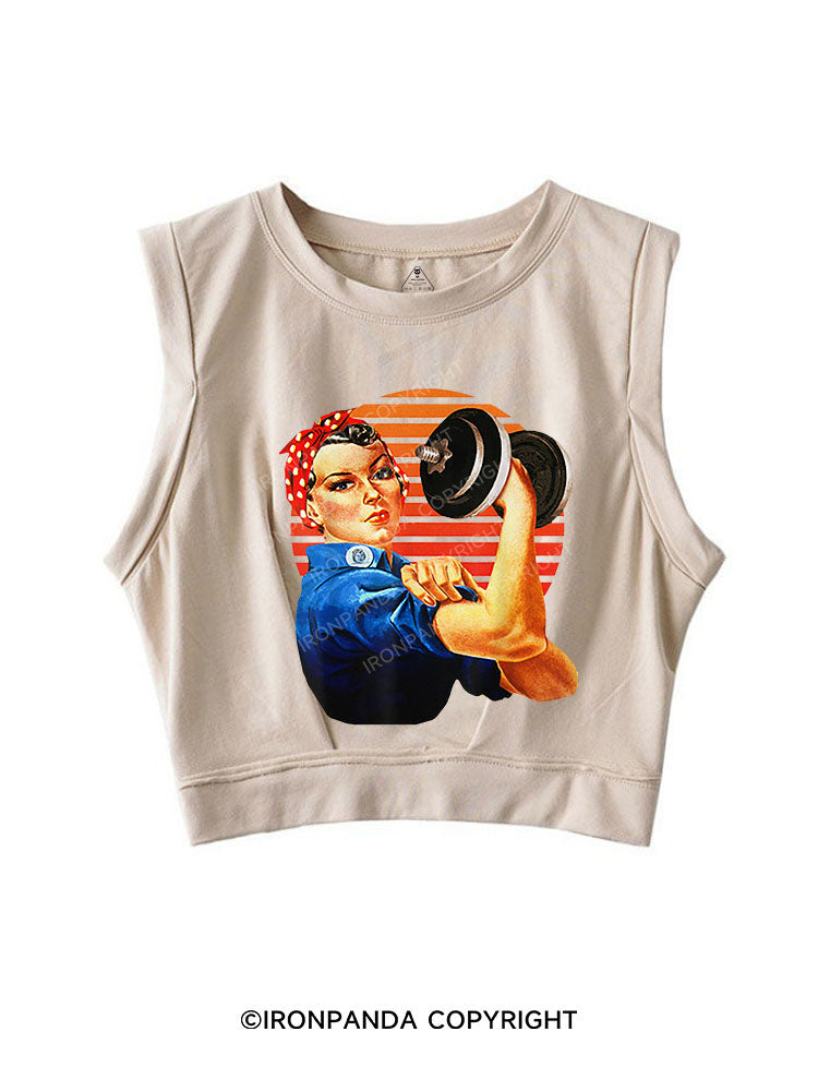 WE CAN DO IT FUN FITNESS WORKOUT Sleeveless Crop Tops