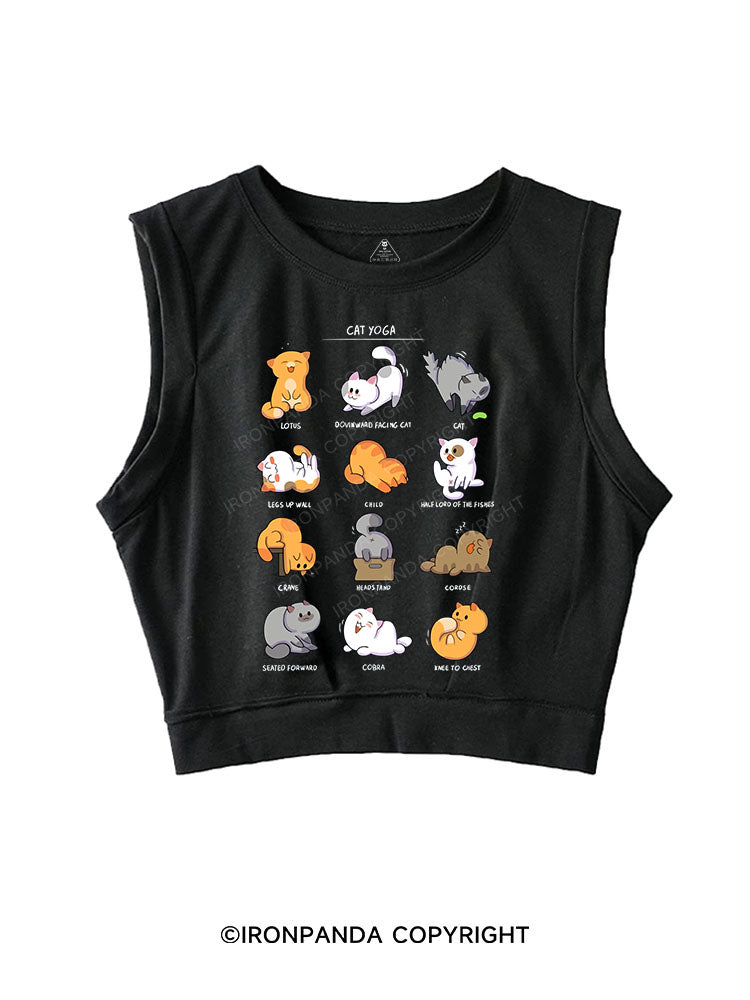 CAT YOGA SLEEVELESS CROP TOPS