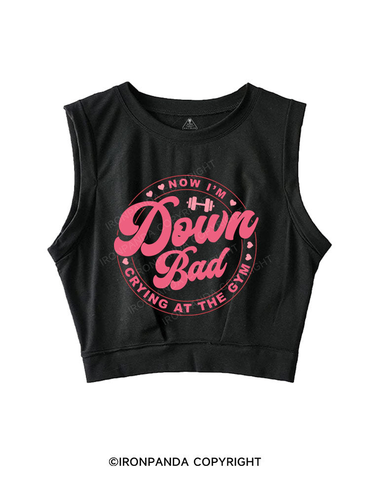 DOWN BAD CRYING AT THE GYM SLEEVELESS CROP TOPS