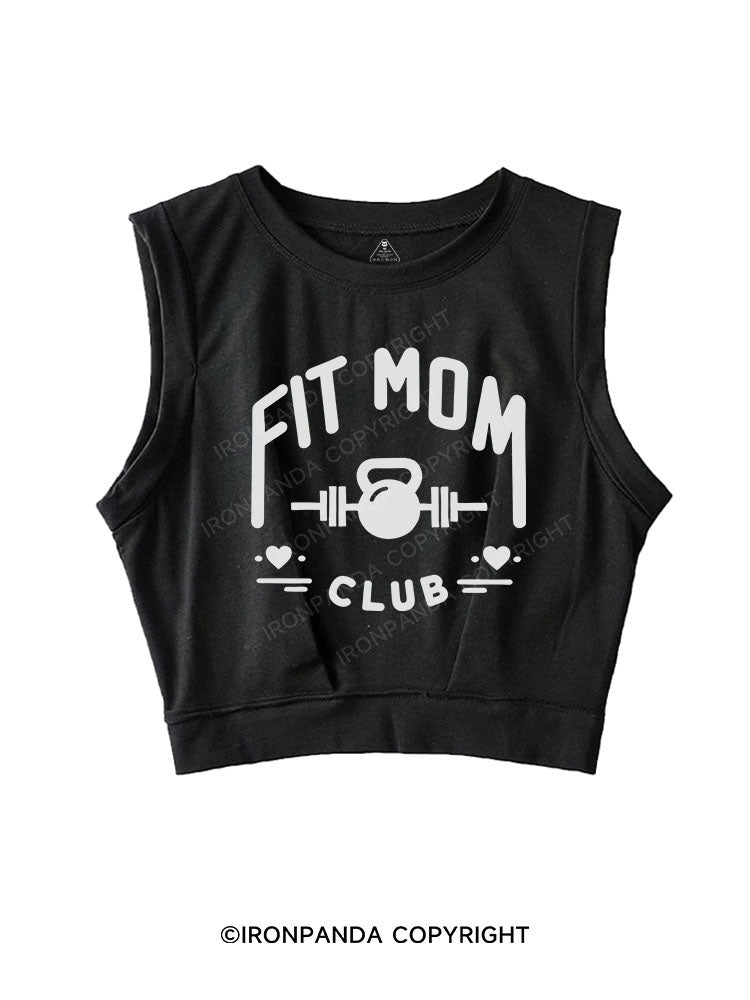 FIT MOM CLUB SLEEVELESS CROP TOPS