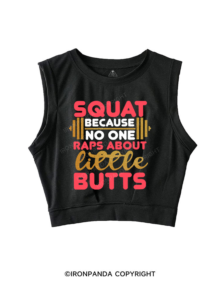 NO ONE RAPS LITTLE BUTTS SLEEVELESS CROP TOPS
