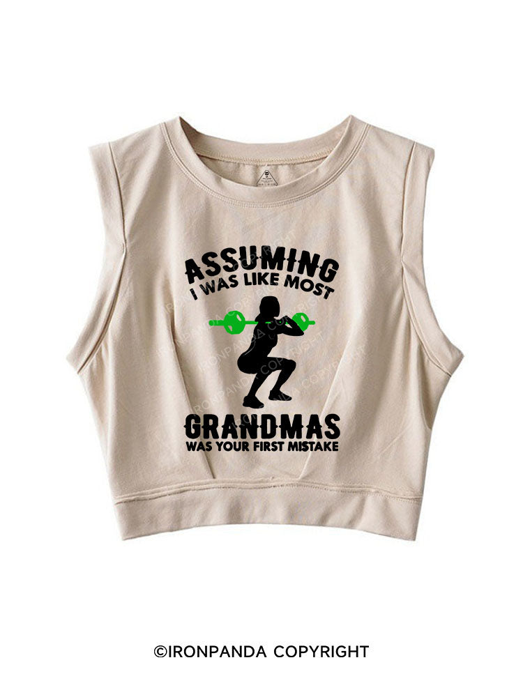 I Just Like Grandmas Sleeveless Crop Tops