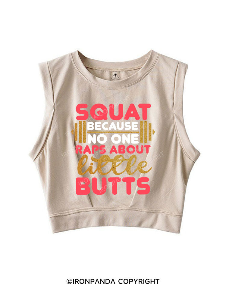 NO ONE RAPS LITTLE BUTTS SLEEVELESS CROP TOPS