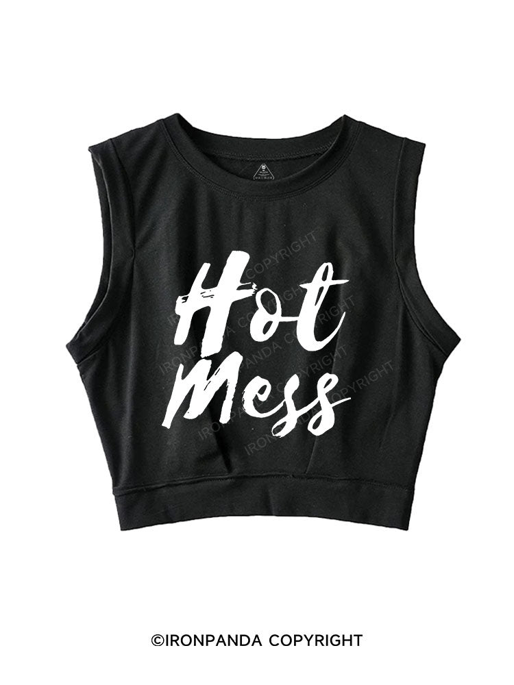 HOT MESS Sleeveless Crop Tops