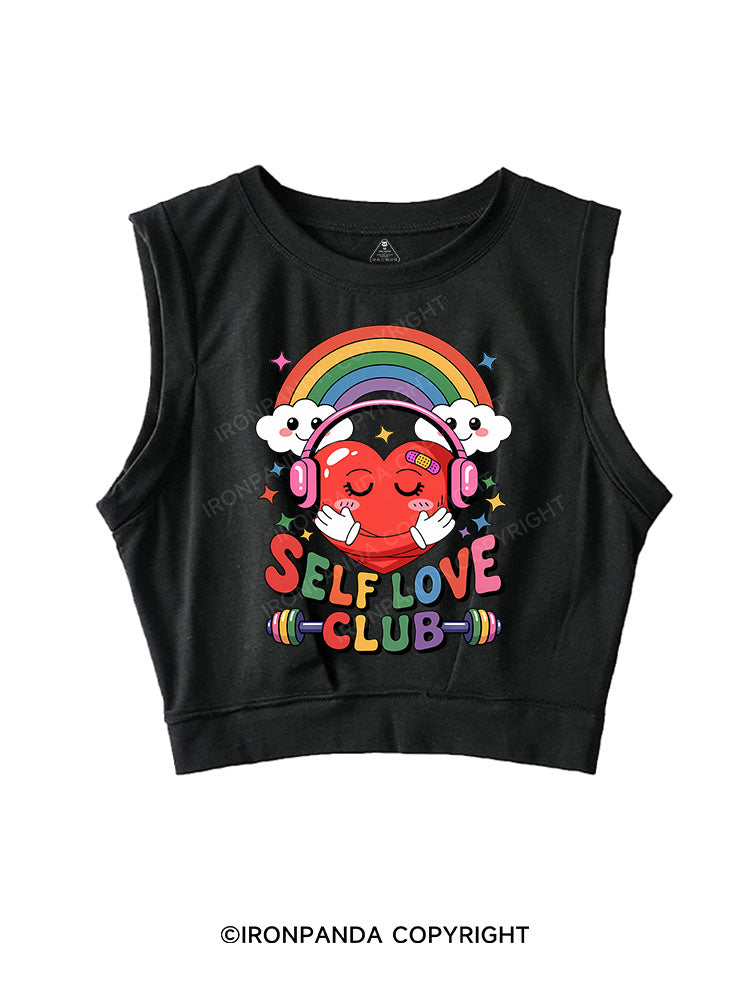 SELF LOVE CLUB SLEEVELESS CROP TOPS