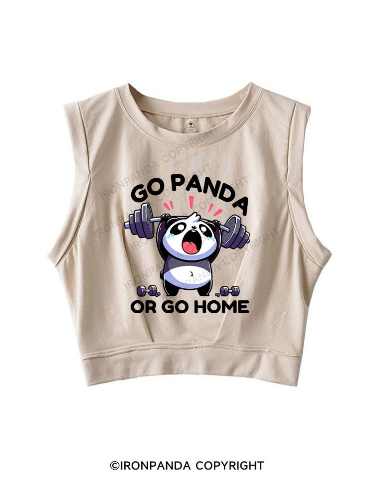 GO PANDA OR GO HOME! SLEEVELESS CROP TOPS