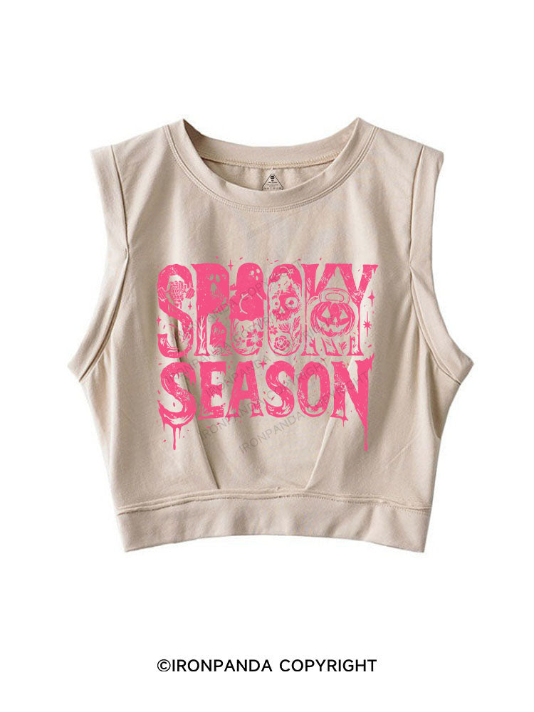 spooky season SLEEVELESS CROP TOPS
