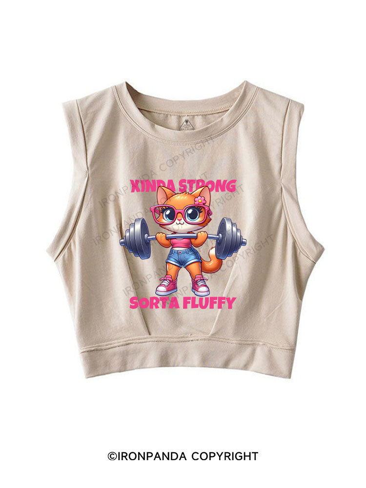 KINDA STRONG, SORTA FLUFFY SLEEVELESS CROP TOPS