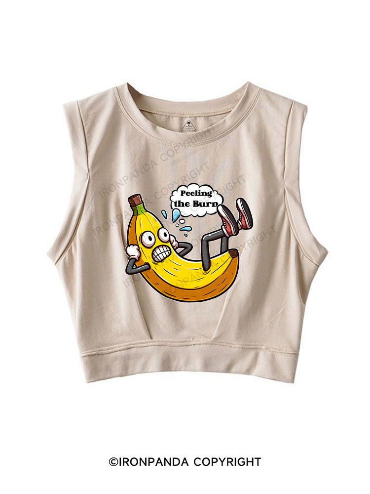 PEELING THE BURN SLEEVELESS CROP TOPS