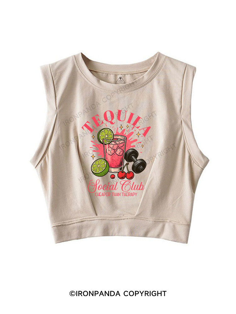 Tequila Social Club SLEEVELESS CROP TOPS