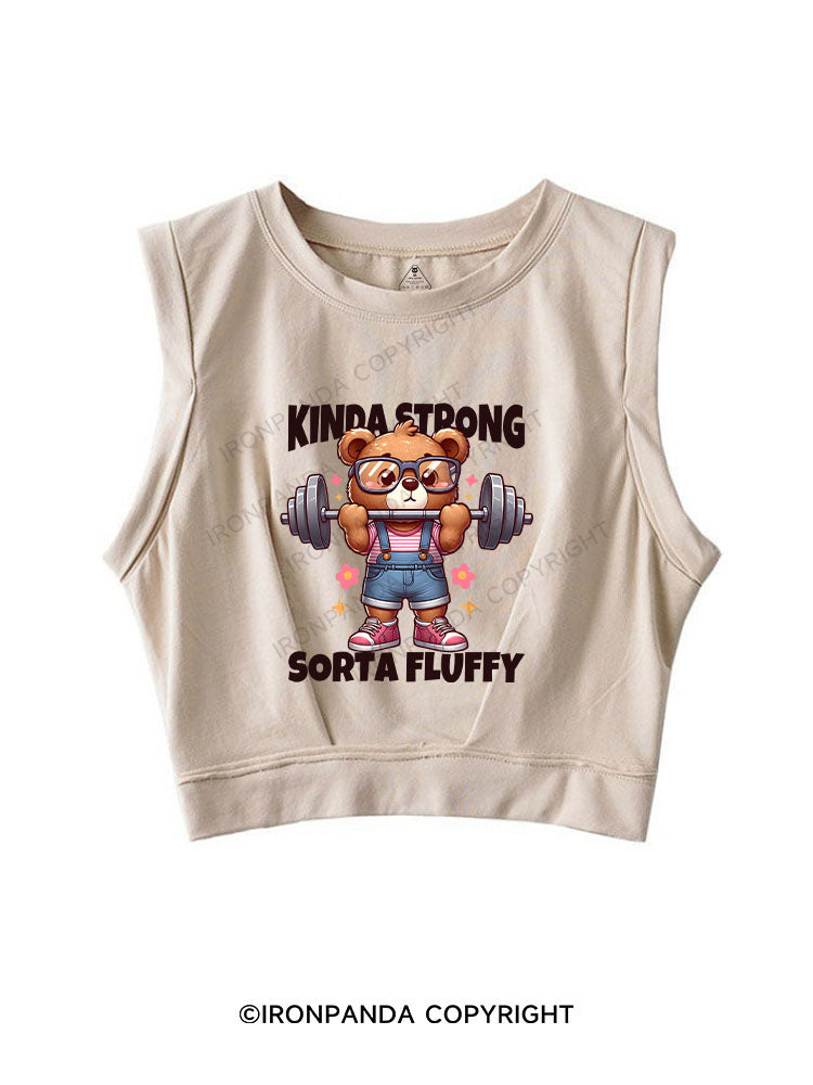 KINDA STRONG, SORTA FLUFFY SLEEVELESS CROP TOPS