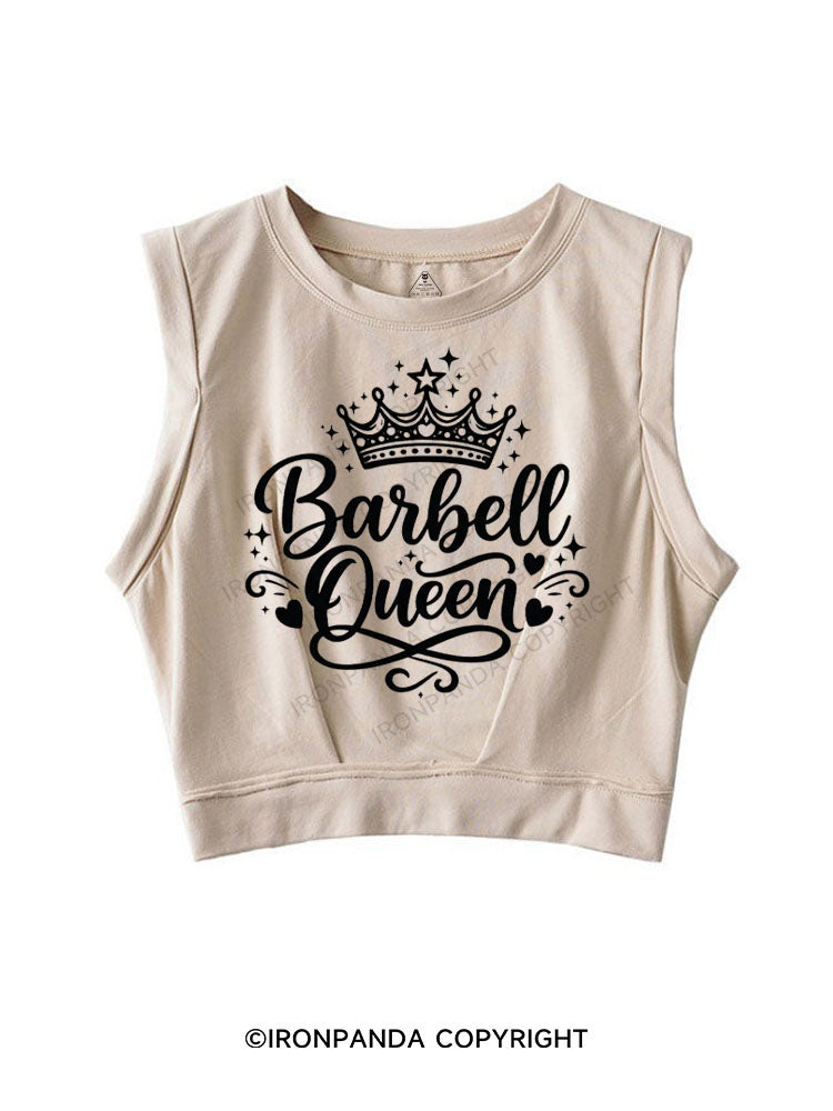 BARBELL QUEEN SLEEVELESS CROP TOPS