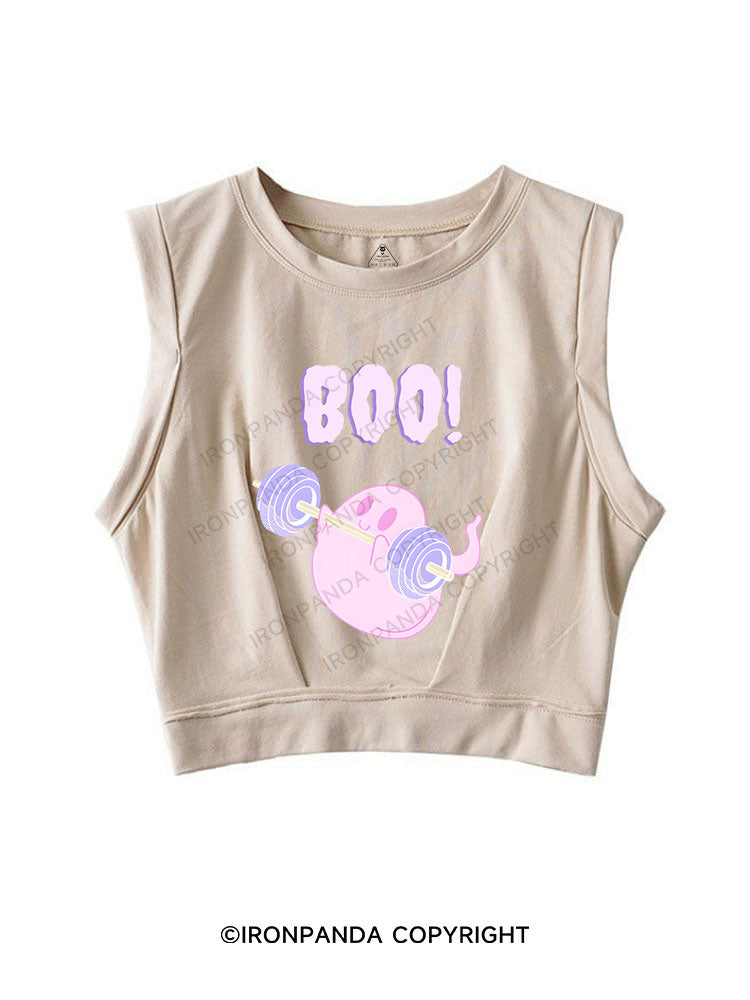 BOO! SLEEVELESS CROP TOPS