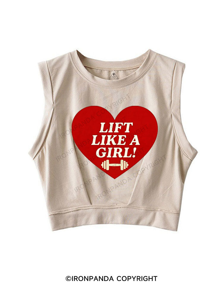 LIFT LIKE A GIRL SLEEVELESS CROP TOPS