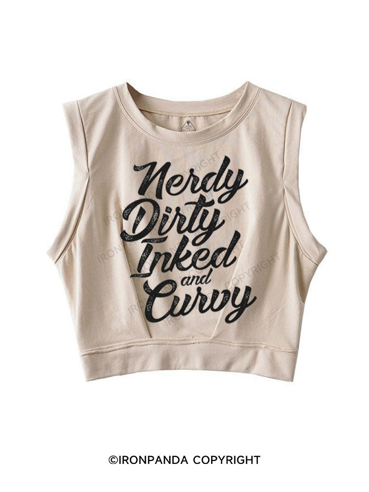 NERDY DIRTY INKED AND CURVY SLEEVELESS CROP TOPS