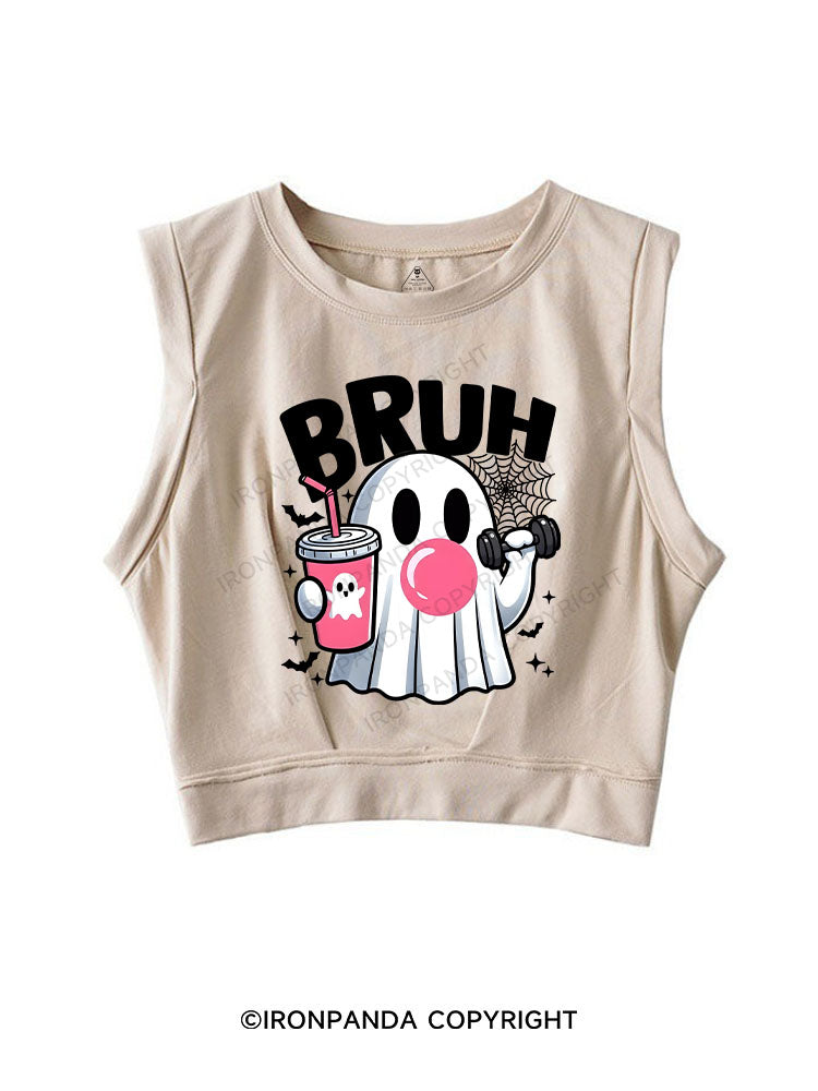 BRUH SLEEVELESS CROP TOPS