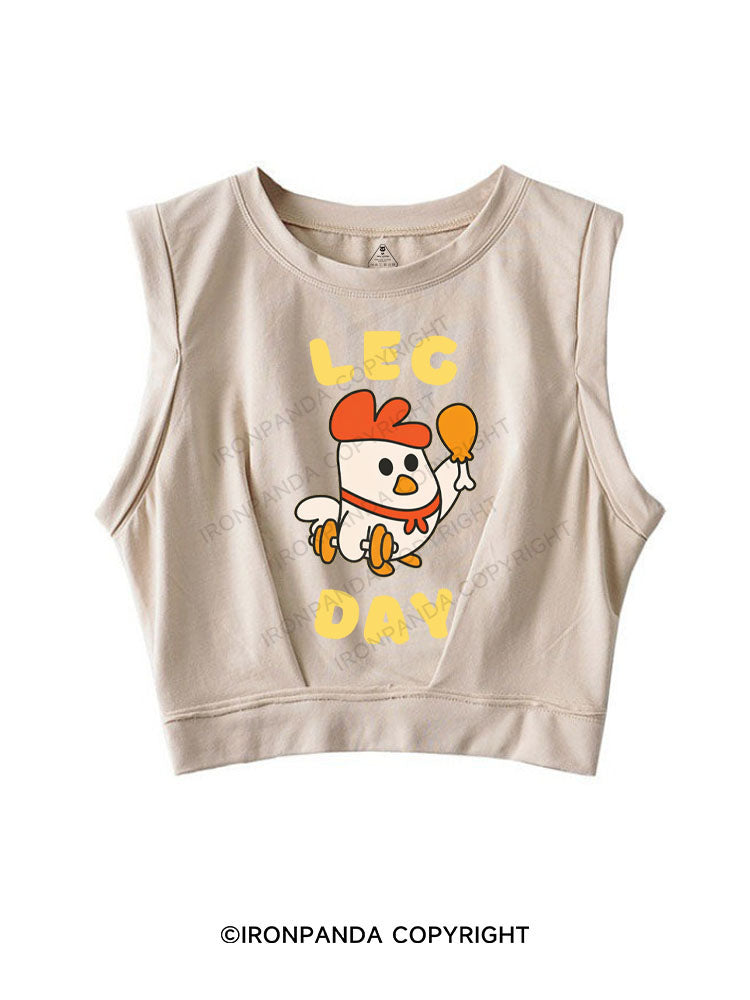 LEG DAY SLEEVELESS CROP TOPS
