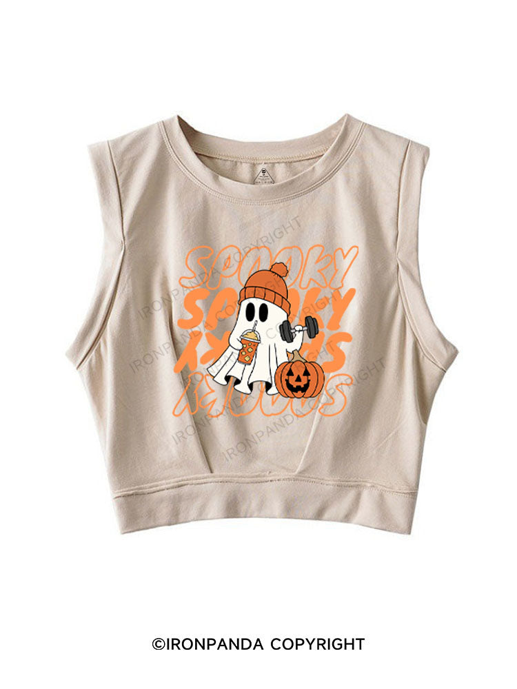 SPOOKY SLEEVELESS CROP TOPS