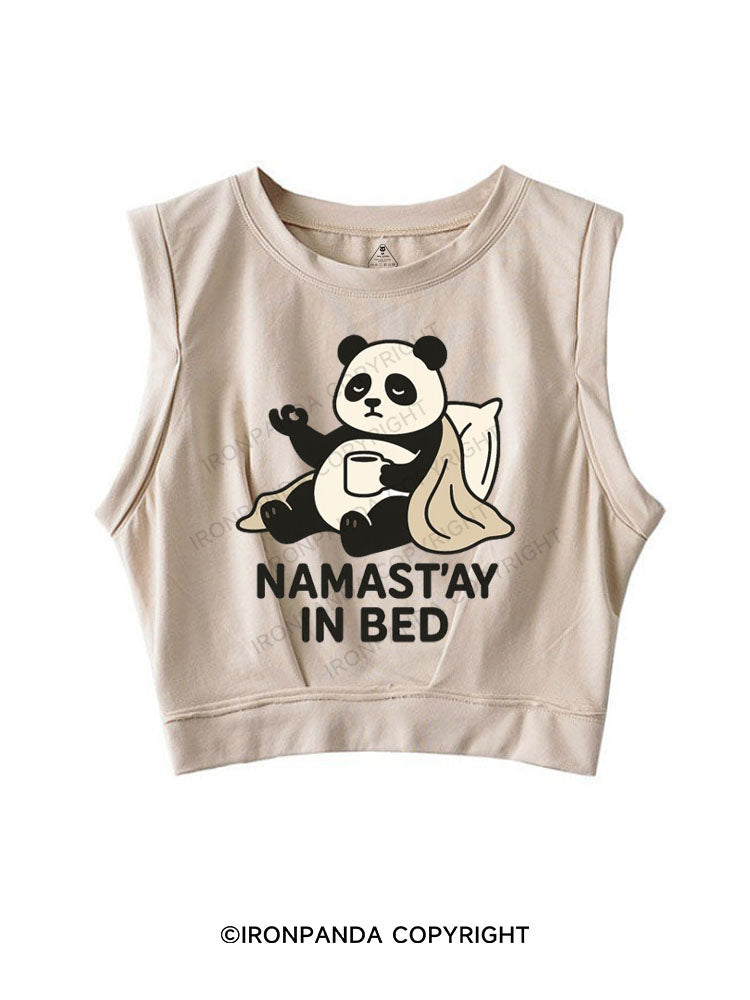 NAMAST'AY IN BED SLEEVELESS CROP TOPS