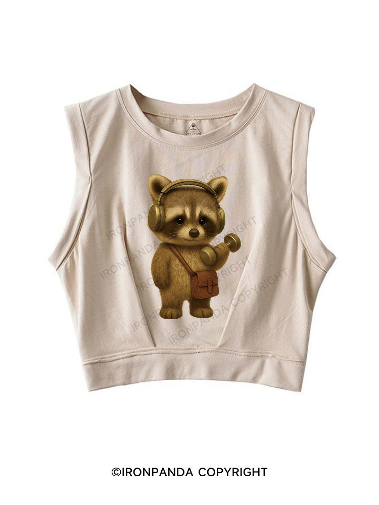RACCOON RHYTHM REPS SLEEVELESS CROP TOPS